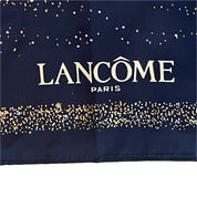 New Lancome Silk Scrarf 21"x21" Galaxy Night Moon Stars, Navy