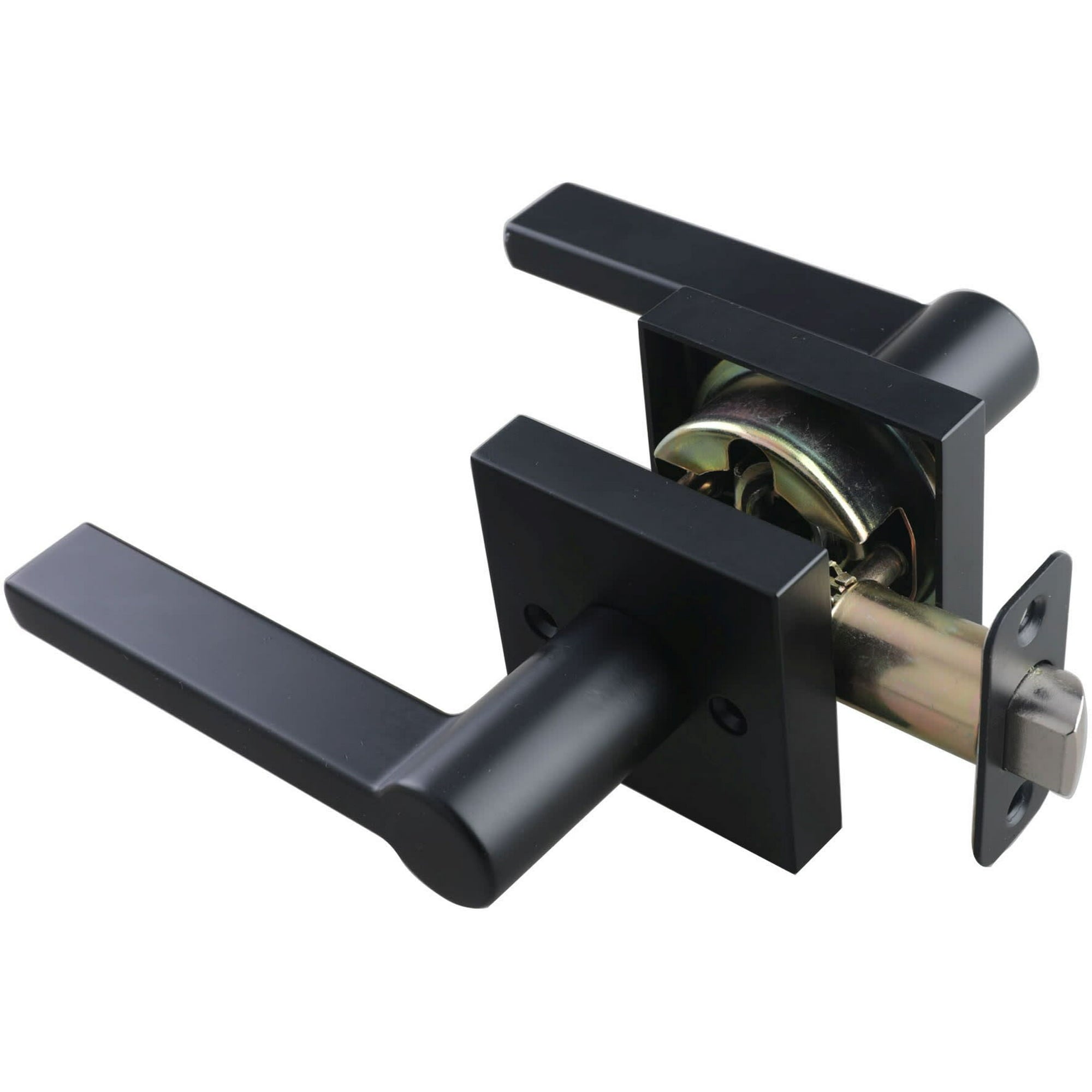Miseno MLK4022 Lorton Flat Bar Passage Door Lever Set – Black