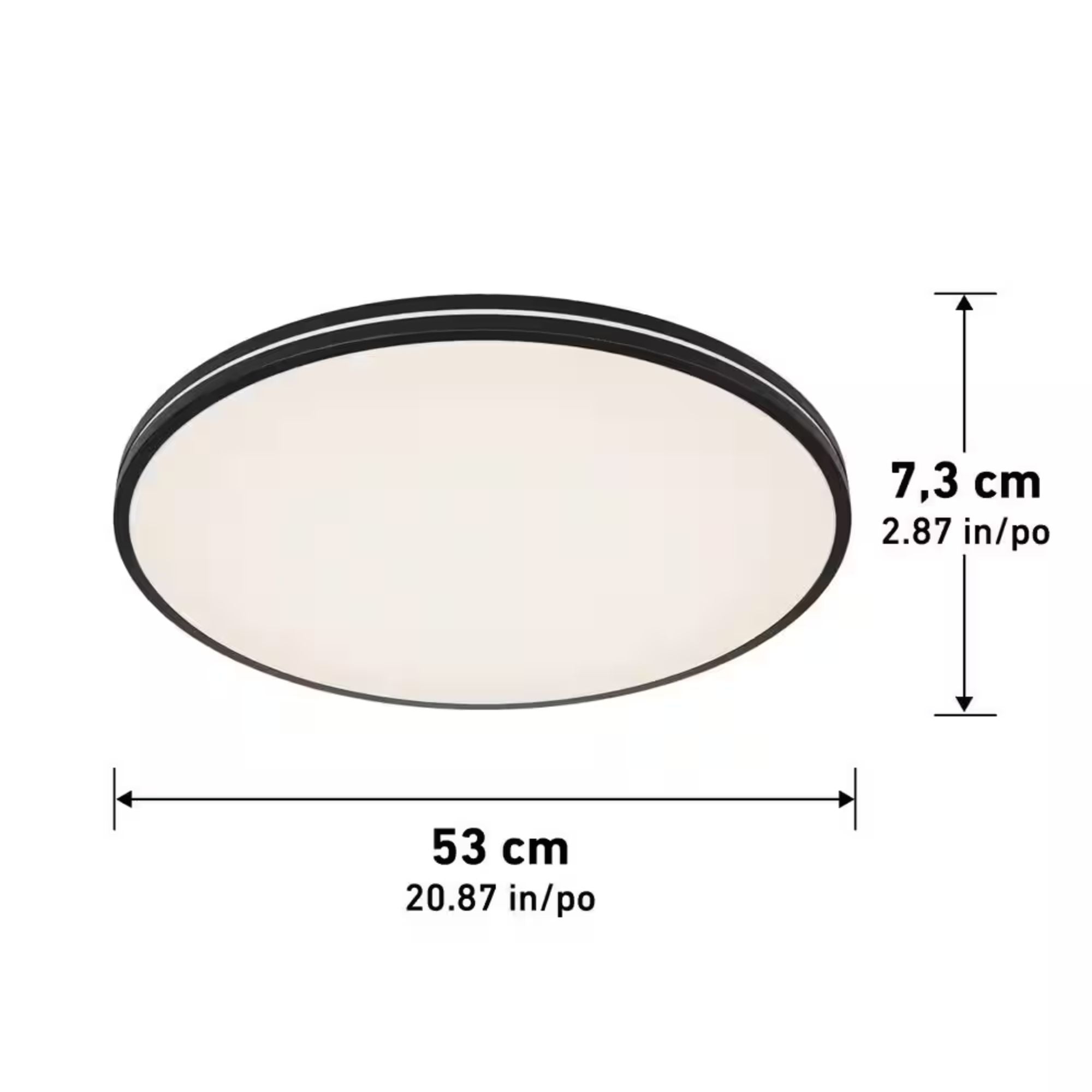 Athos 21 in. 1-Light Modern Black Integrated LED 5 CCT Flush Mount Ceiling Light Fixture for Kitchen or Bedroom