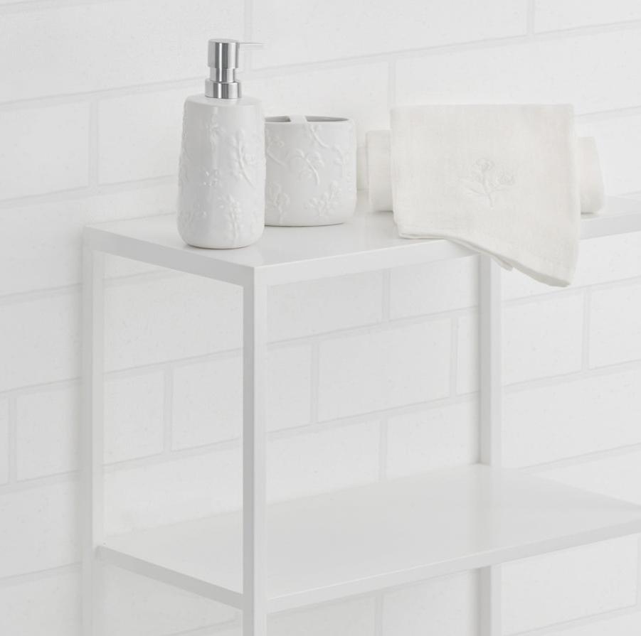 Lavender + Sage 5 Piece Esme Ceramic Bathroom Vanity Set - Ivory