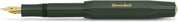 Kaweco CLASSIC SPORT Fountain Pen – Green with 23-Carat Gold-Plated Steel Nib & Iridium Tip – Medium (M) Nib – Uses Ink Cartridges – 13 cm