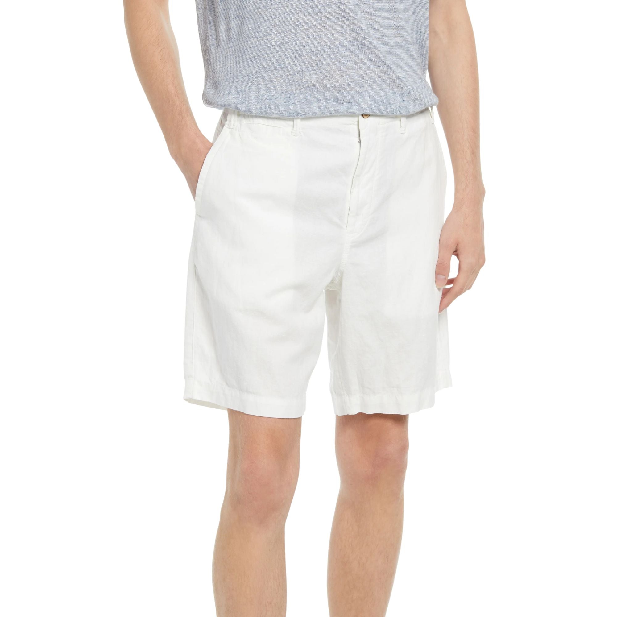 Polo Ralph Lauren Men's 8.5" Straight-Fit Linen Cotton Chino Shorts – Size 32
