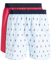 Club Room Men's 2-Pack Lobster & Solid Boxer Shorts - Blue, Size XX-Large