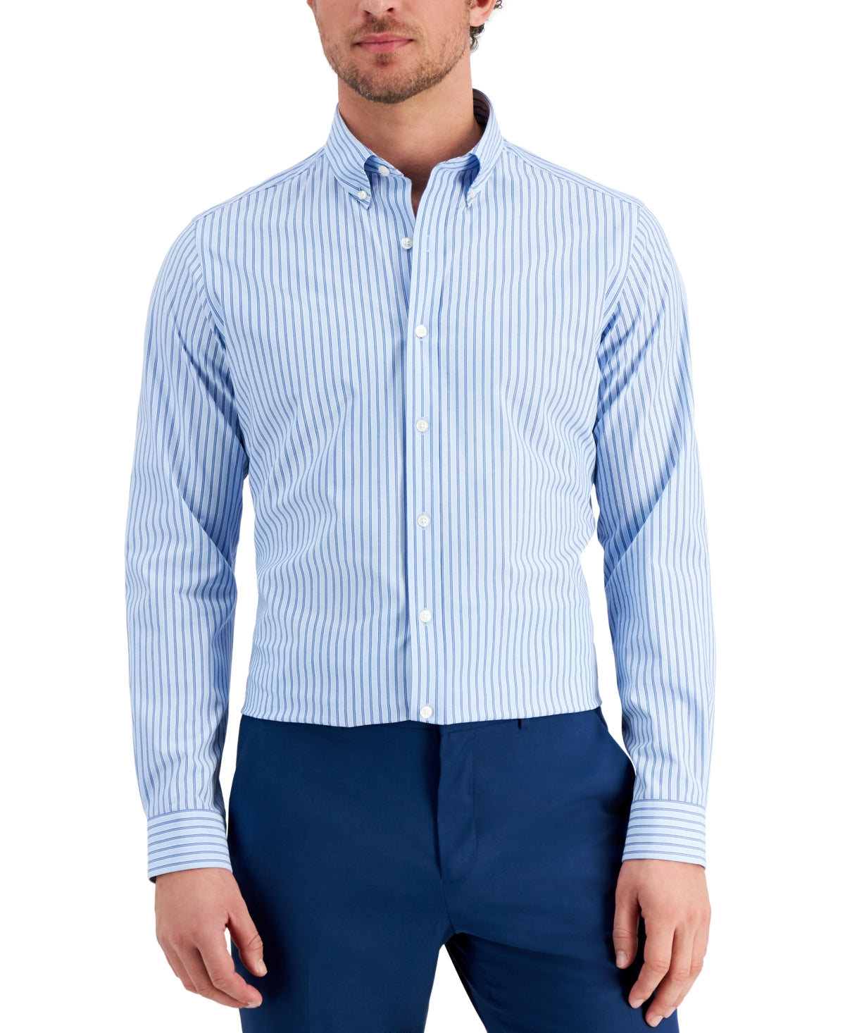 Club Room Men’s Dress Shirt Bundle – 4-Pack – Solid, Stripe & Floral Styles, M