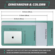 K KNODEL Desk Mat – 31.5" x 15.7" PU Leather Desk Pad – Waterproof & Durable Mouse Pad for Office Desk – Green