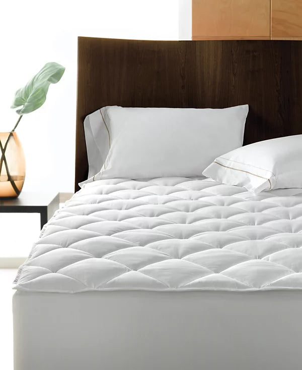 Hotel Collection 500TC Cotton Down Alt Extra Deep Mattress Pad – Queen – White