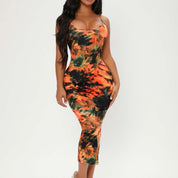 SHEIN SXY Tie Dye Cami Bodycon Dress, XL - Multicolor