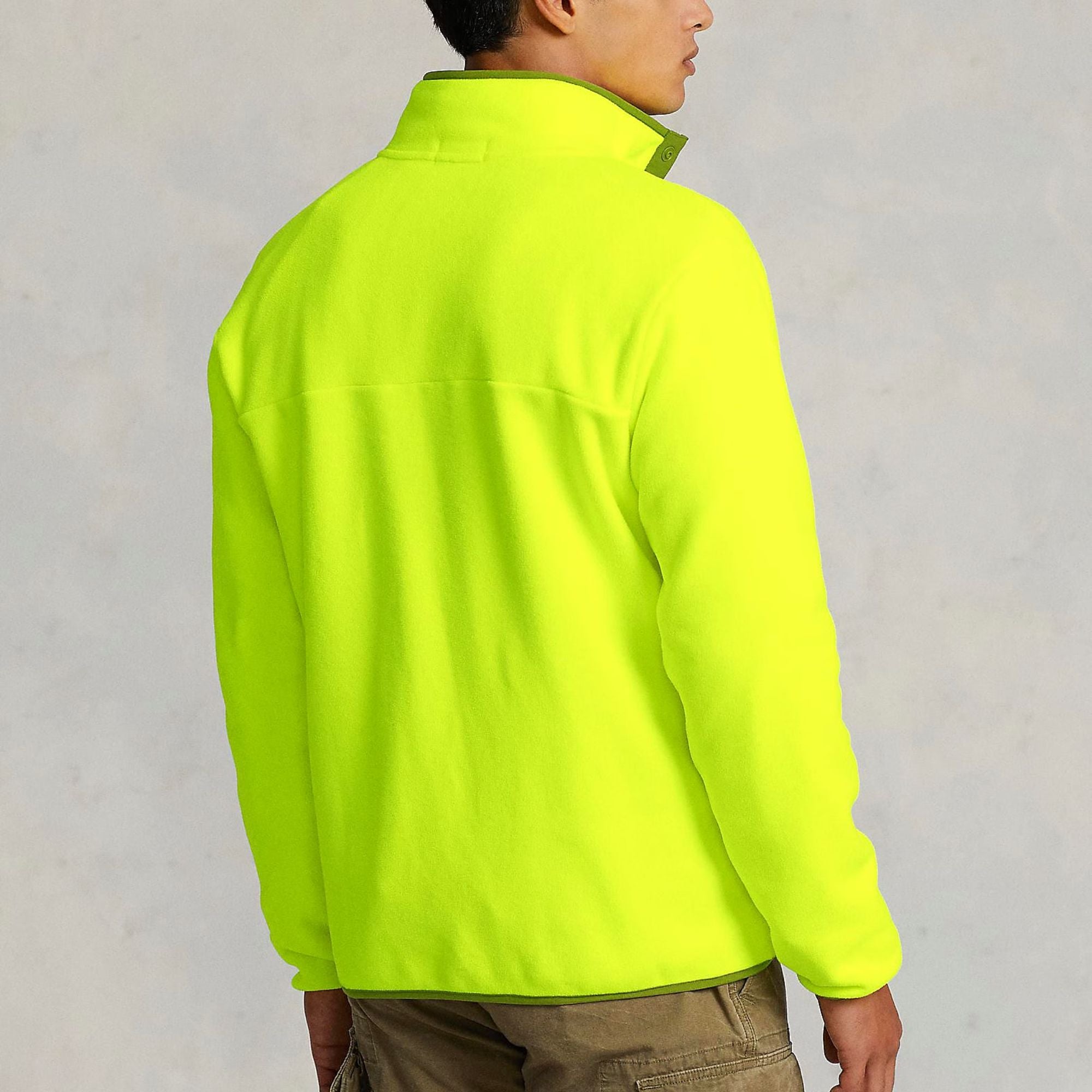 Polo Ralph Lauren Men's Fleece Sweatshirt Front Pocket, Yellow - Large