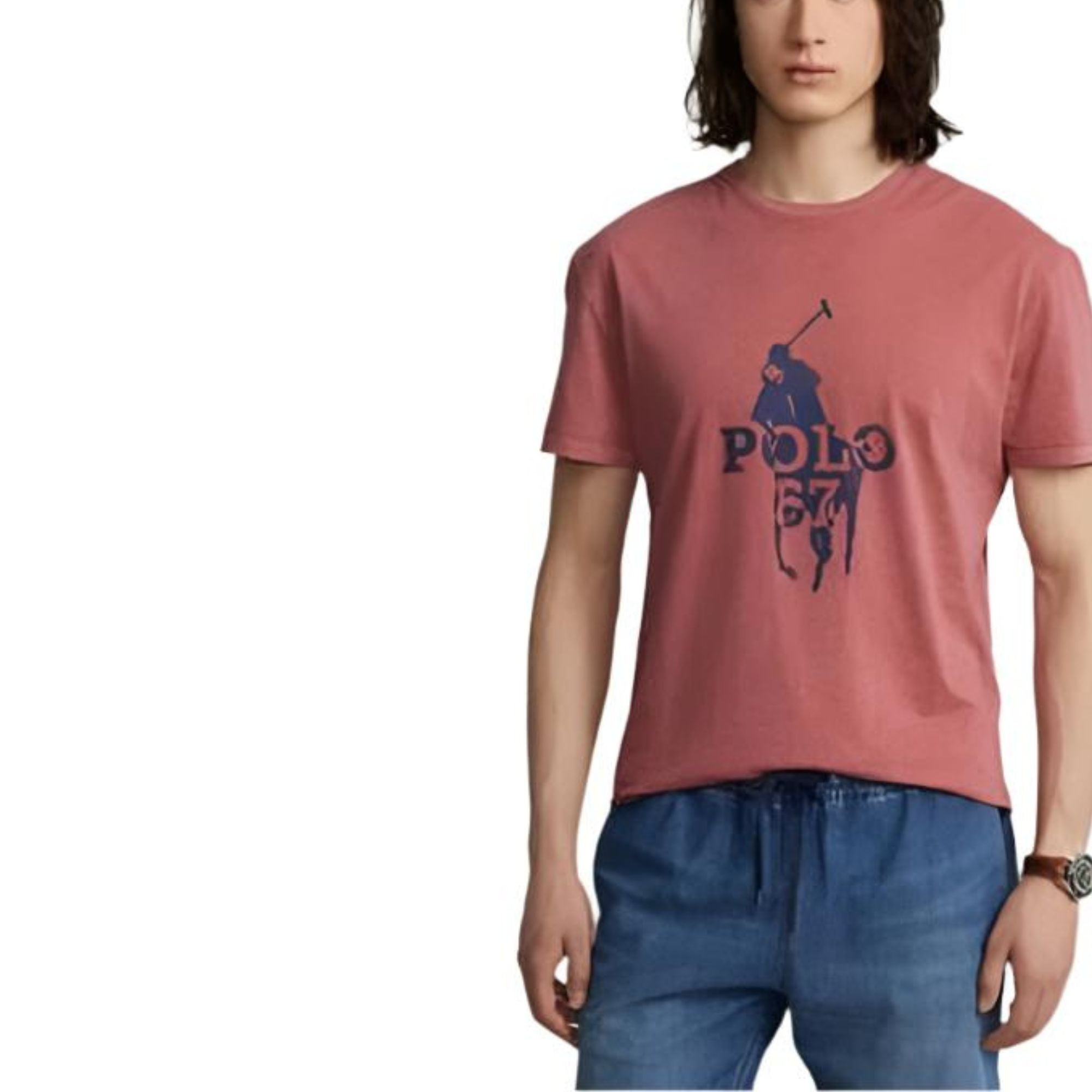 Polo Ralph Lauren Classic Fit Logo T-Shirt, Pink - Medium