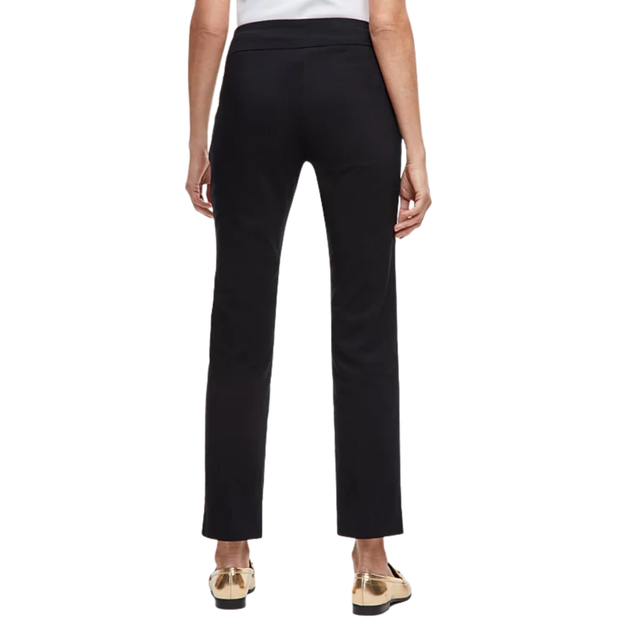 JM Collection Studded Pull-On Tummy Control Pants – Deep Black, Regular & Short Lengths, Small