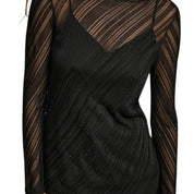 Donna Karan Women's Shimmer Burnout Sweater – Black, Size - M