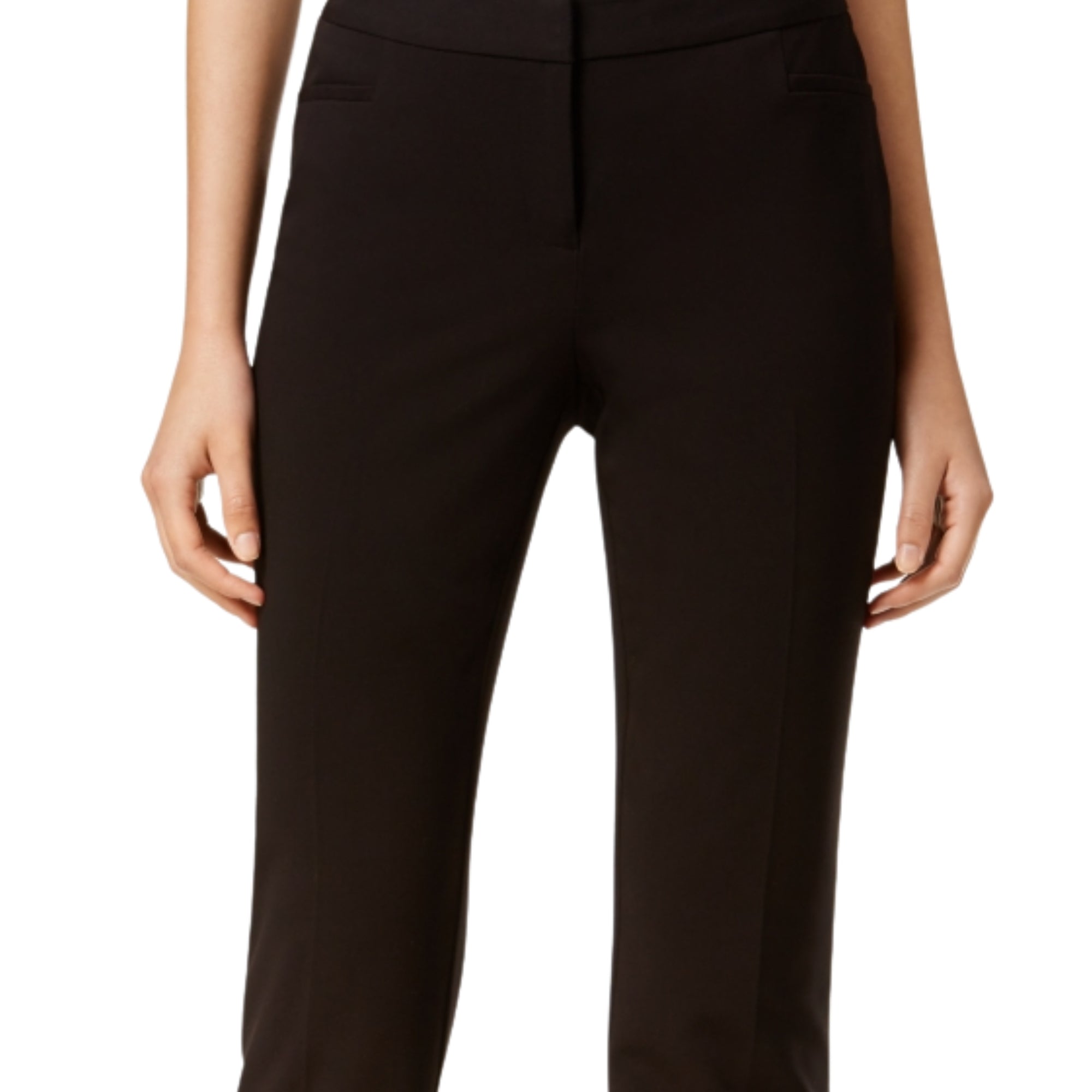 Alfani Modern Straight-Leg Pants – Deep Black, Size - 14