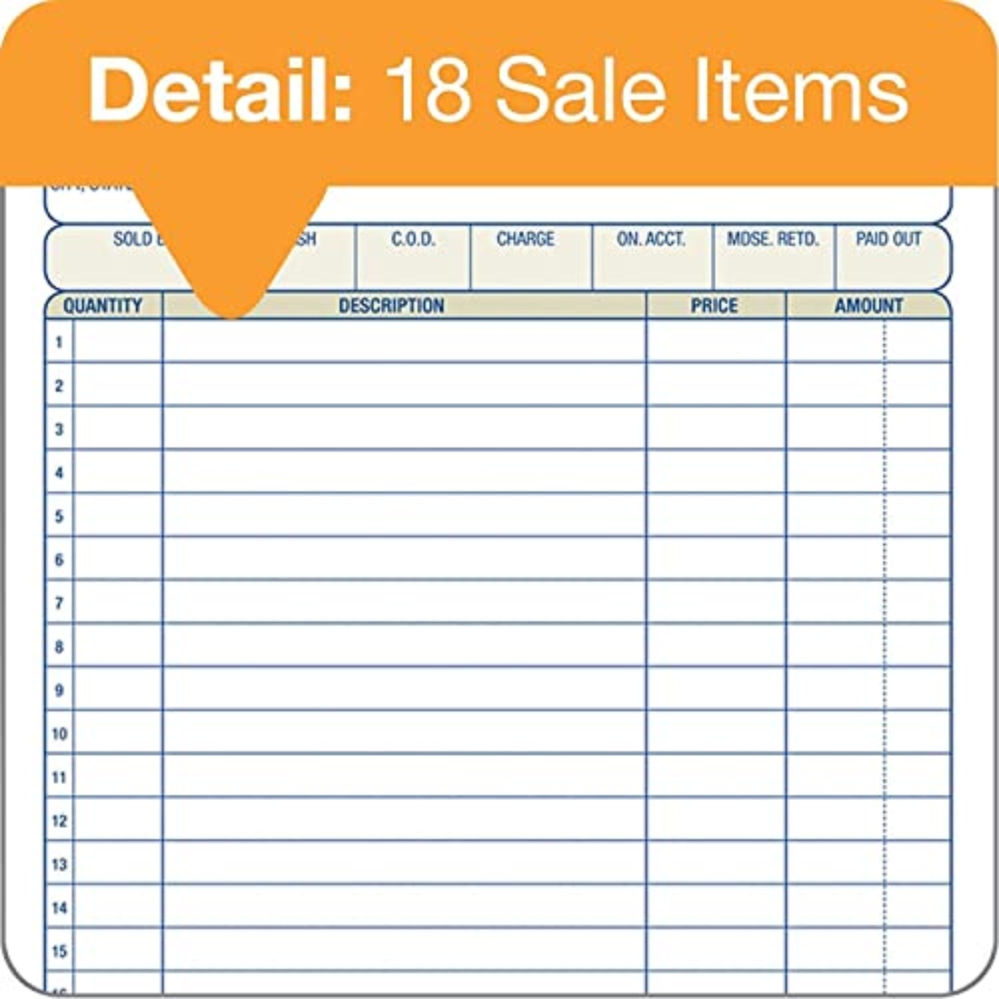 Adams Sales Order Book – 2-Part Carbonless, White/Canary – 5-9/16" x 8-7/16" – 50 Sets per Book – 4-Pack – DC5805