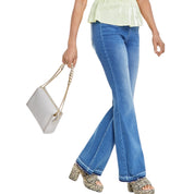 I.N.C. International Concepts Women's High-Rise Pull-On Flare Jeans – Light Indigo Size - 8