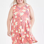 Style & Co Plus Size Printed Flip-Flop Dress - Tulip Coral - Size 4X
