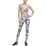 DKNY Women's Printed Striped Strappy Sports Bra - Size Medium