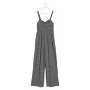 Madewell Women's Lucie Micro Daisy Wide-Leg Jumpsuit in True Black, Size Medium