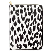 Kate Spade New York Vegan Leather Padfolio – Zippered 8.5" x 11" Portfolio Organizer, Modern Leopard
