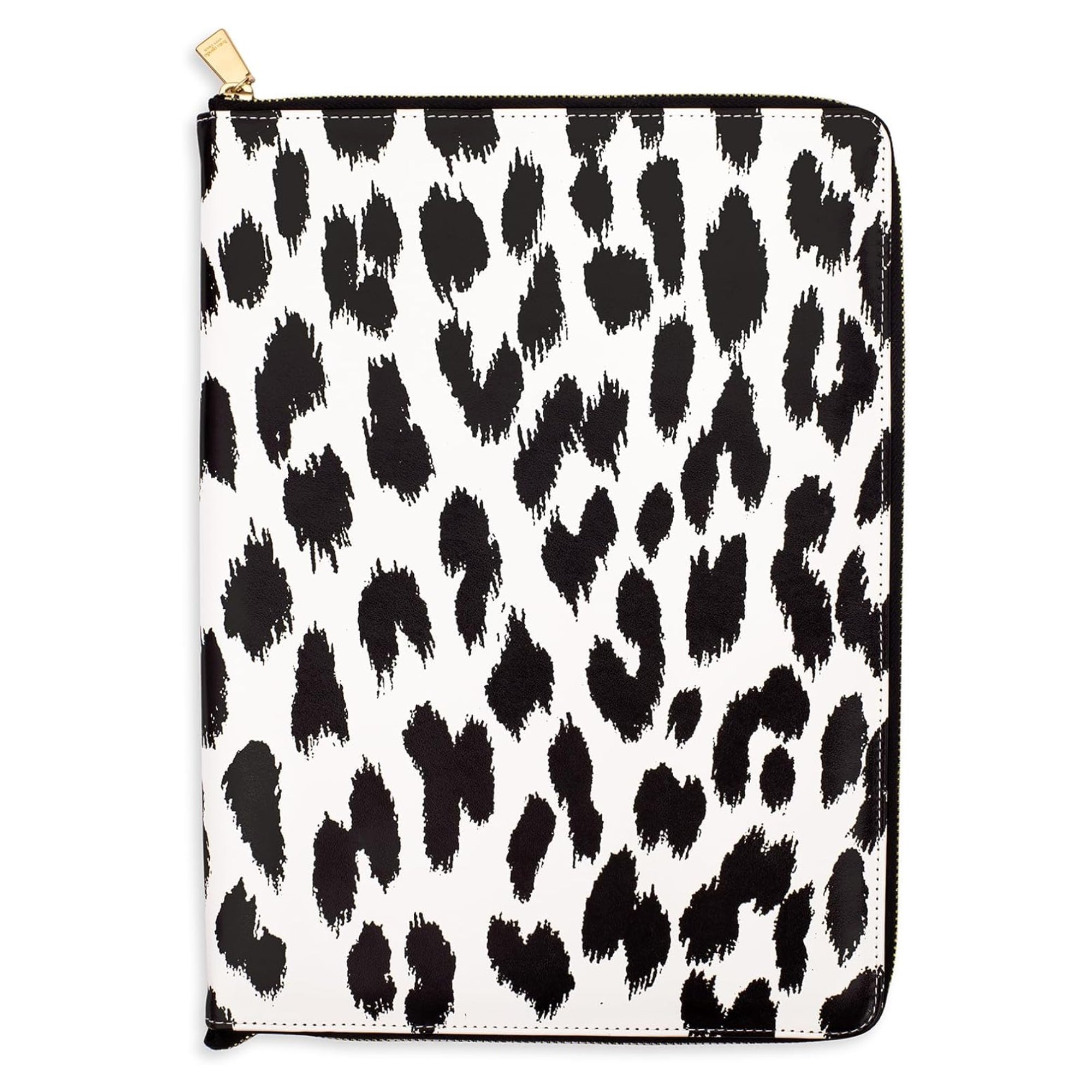 Kate Spade New York Vegan Leather Padfolio – Zippered 8.5" x 11" Portfolio Organizer, Modern Leopard