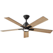 Zandra 52" Smart Hubspace Ceiling Fan - Matte Black with Integrated LED & Remote
