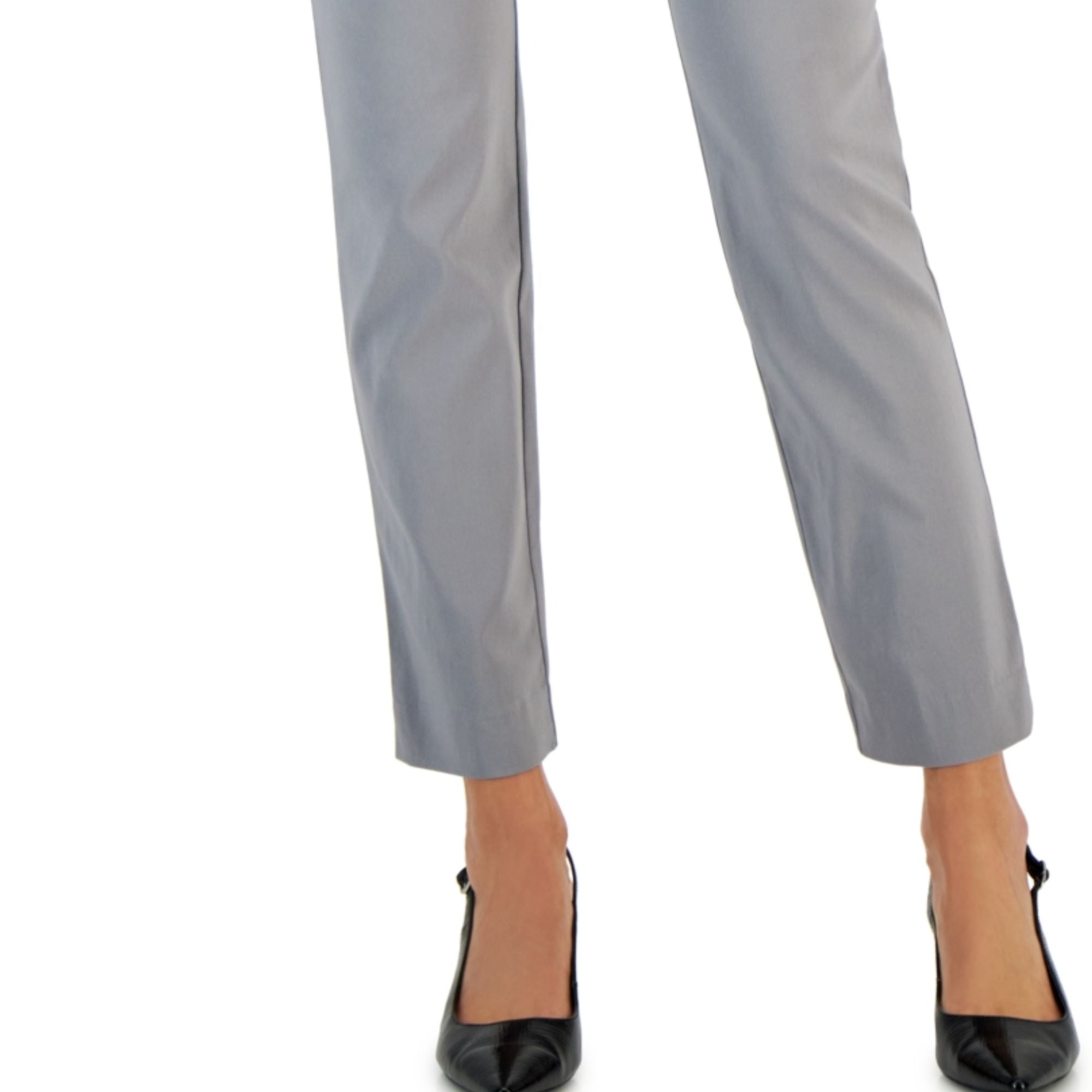 JM Collection Women's Cambridge Woven Pull-On Pants – Lunar Grey, Size M