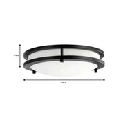 Hampton Bay Flaxmere 12" Matte Black LED Flush Mount Ceiling Light