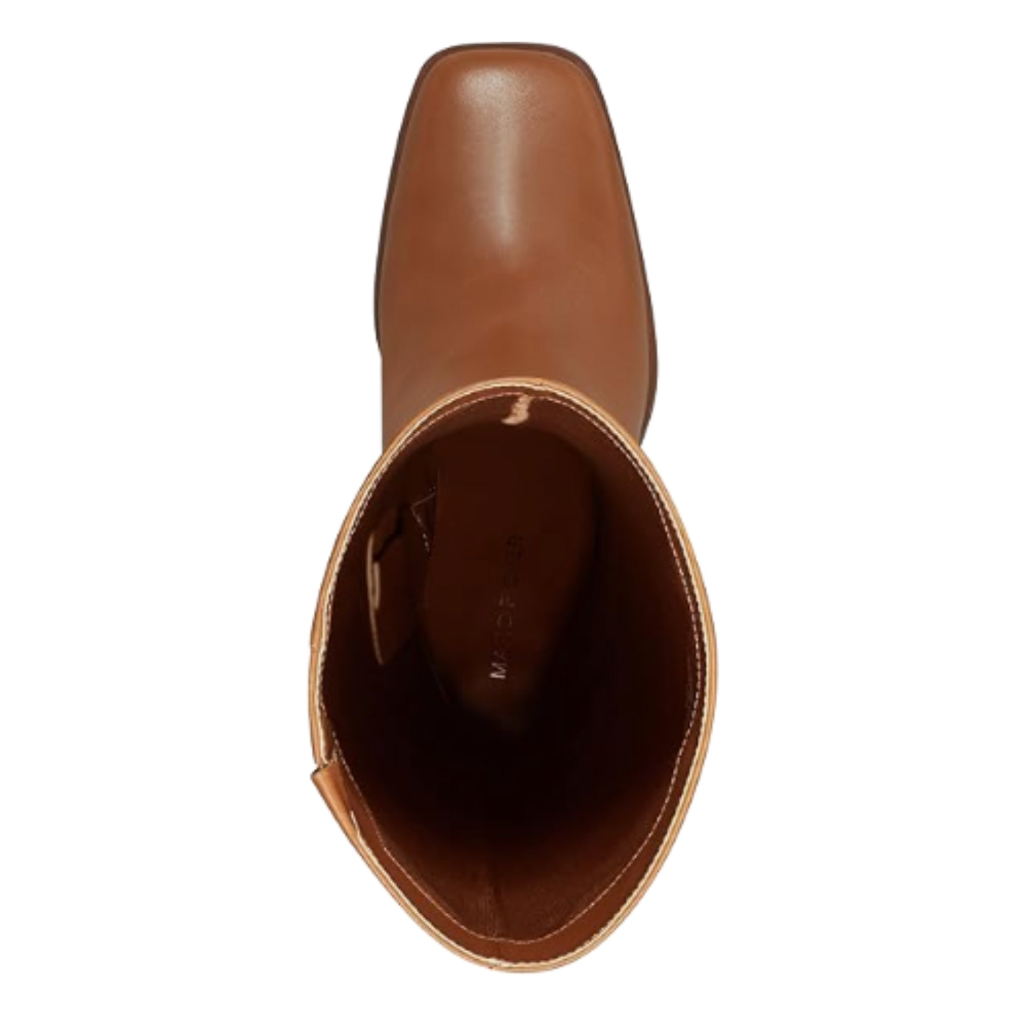 Marc Fisher Women's Dacea Tapered Block Heel Dress Boots Dark Natural Leather Size - 7 M