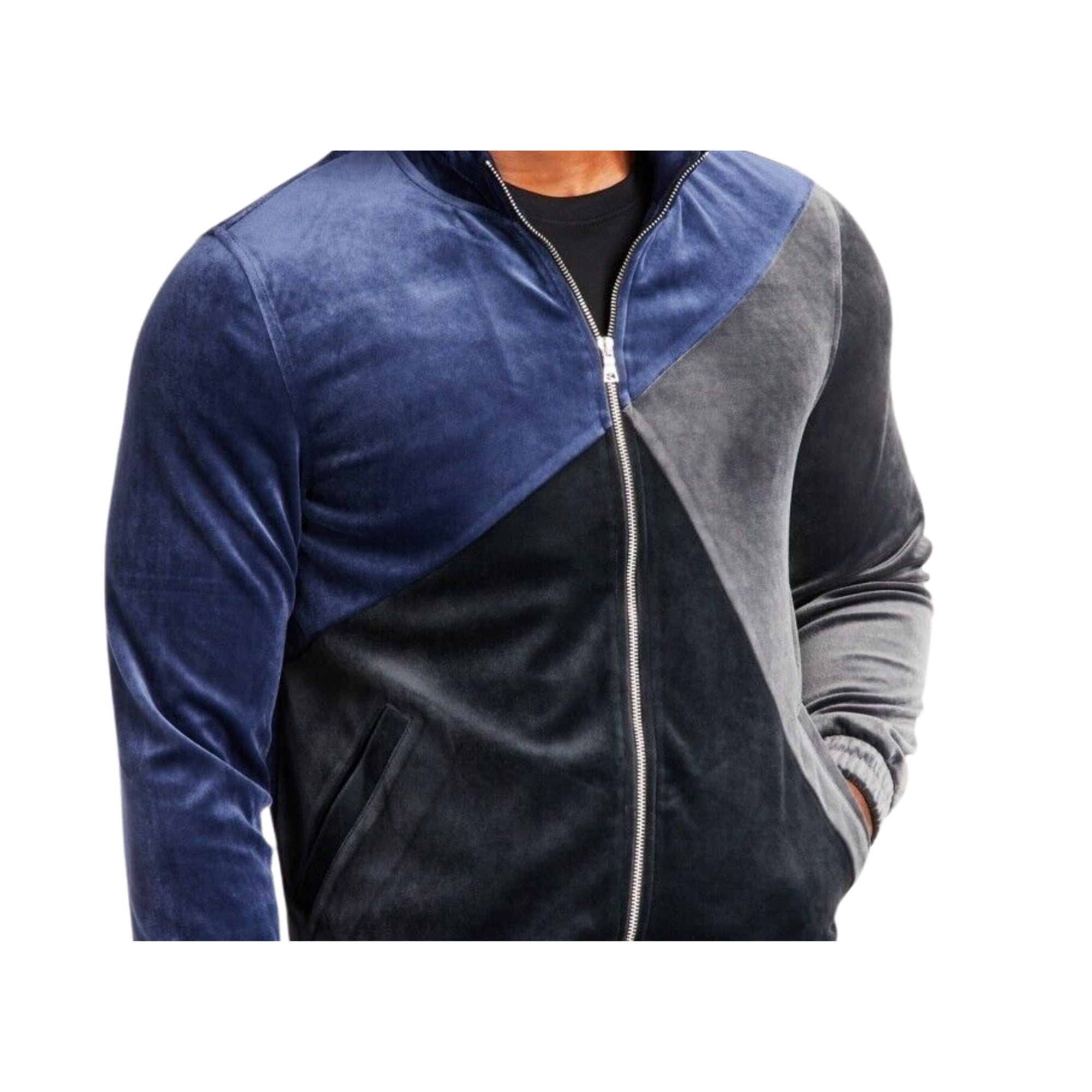 INC International Concepts Men's Colorblock Track Jacket Zipper, Multicolor - XL