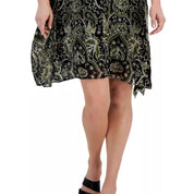 JM Collection Women's Short-Sleeve Printed Embellished Caftan Dress – XL