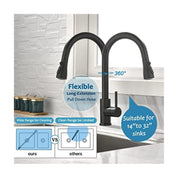 Garrick Single-Handle Pull-Down Sprayer Kitchen Faucet in Matte Black