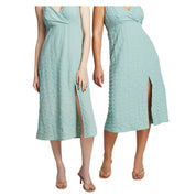 And Now This Women's Textured Sleeveless Midi Dress – Oregano, Size - M