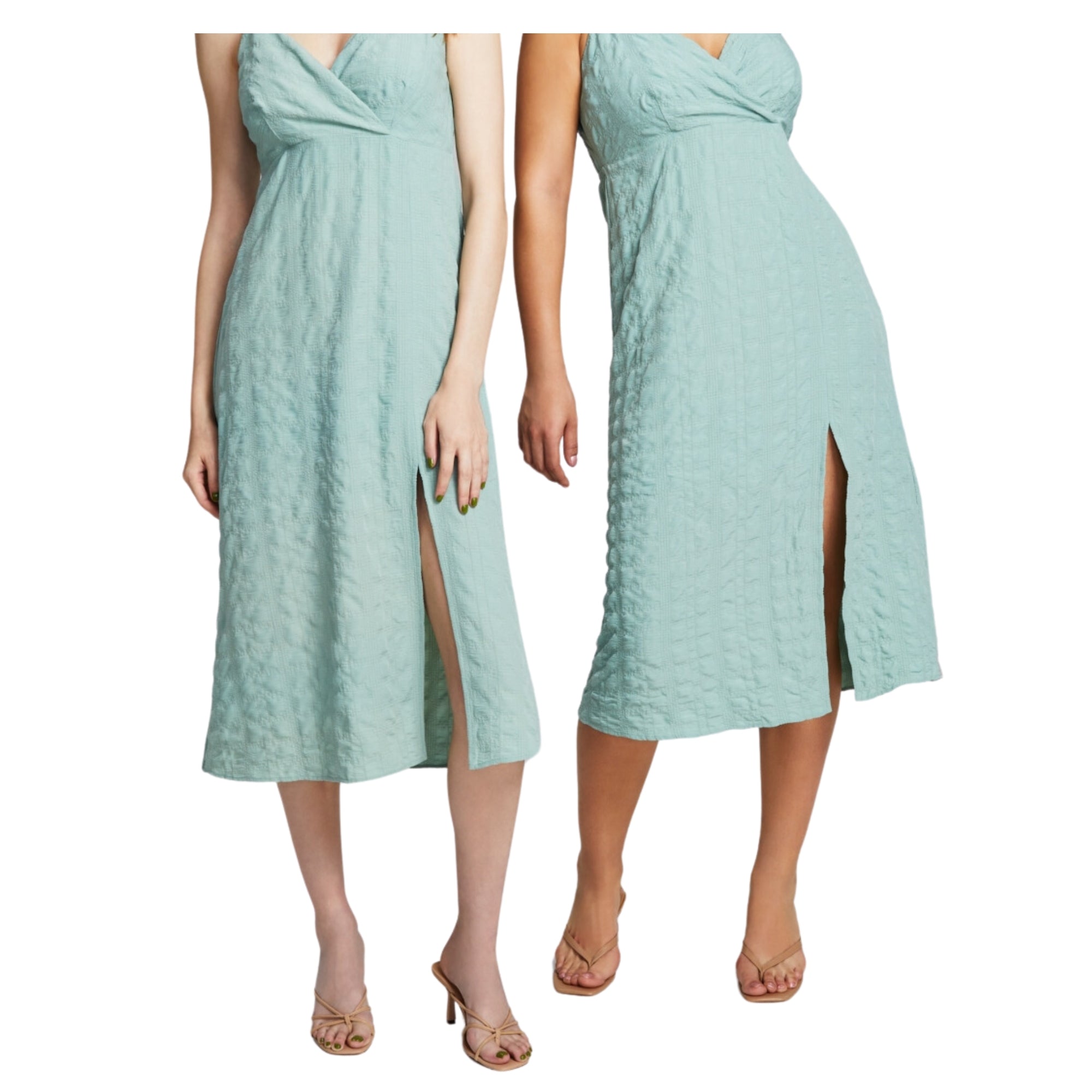 And Now This Women's Textured Sleeveless Midi Dress – Oregano, Size - M