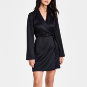 Bar III Women's Tuxedo Mini Dress – Deep Black, Size L