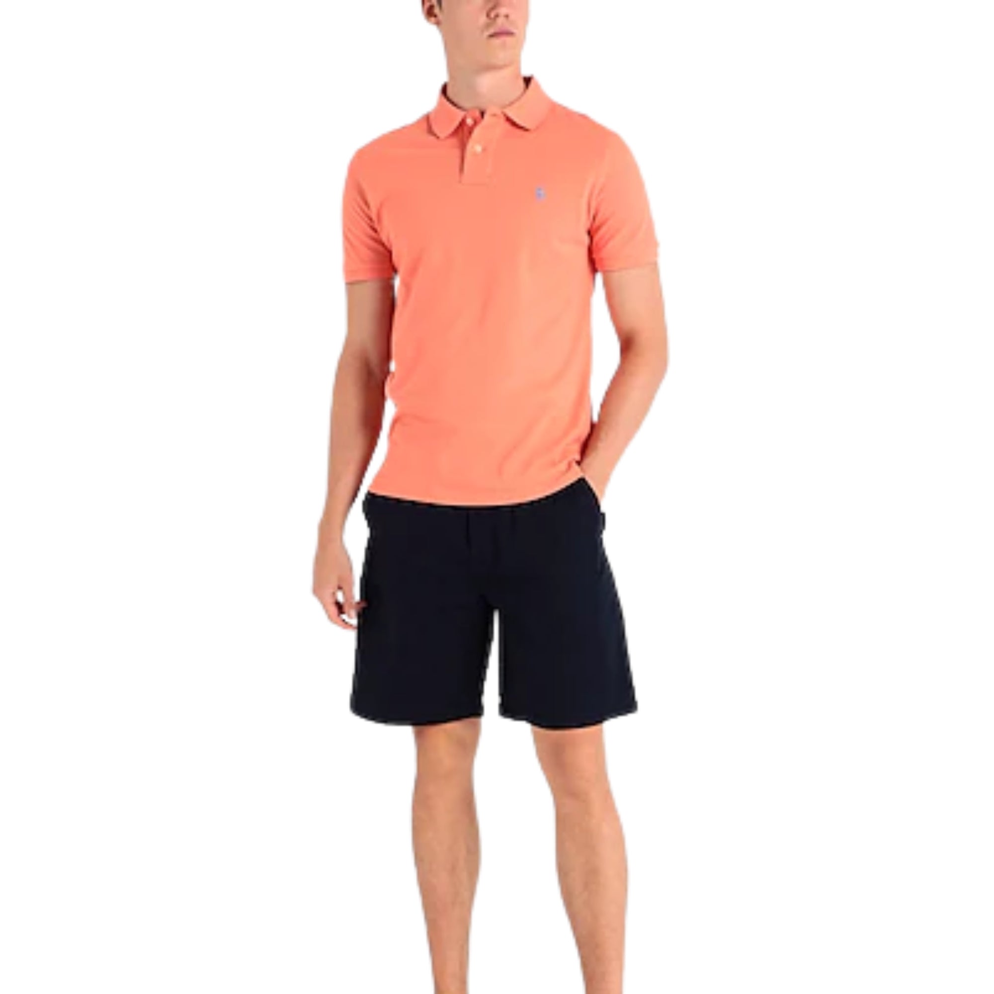 Polo Ralph Lauren Custom Slim Fit Mesh Polo Shirt, Orange - Medium