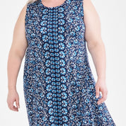 Style & Co Plus Size Printed Flip-Flop Dress - Runway Navy - Size 3X