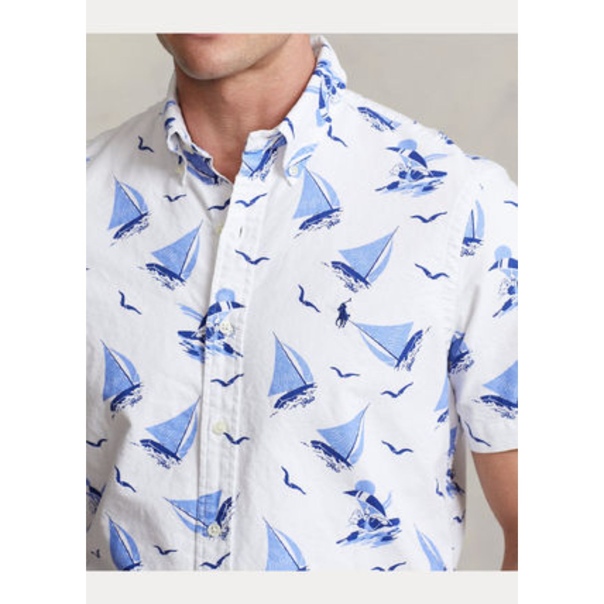 Polo Ralph Lauren Men's Classic-Fit Polo Bear Oxford Shirt, White - Small