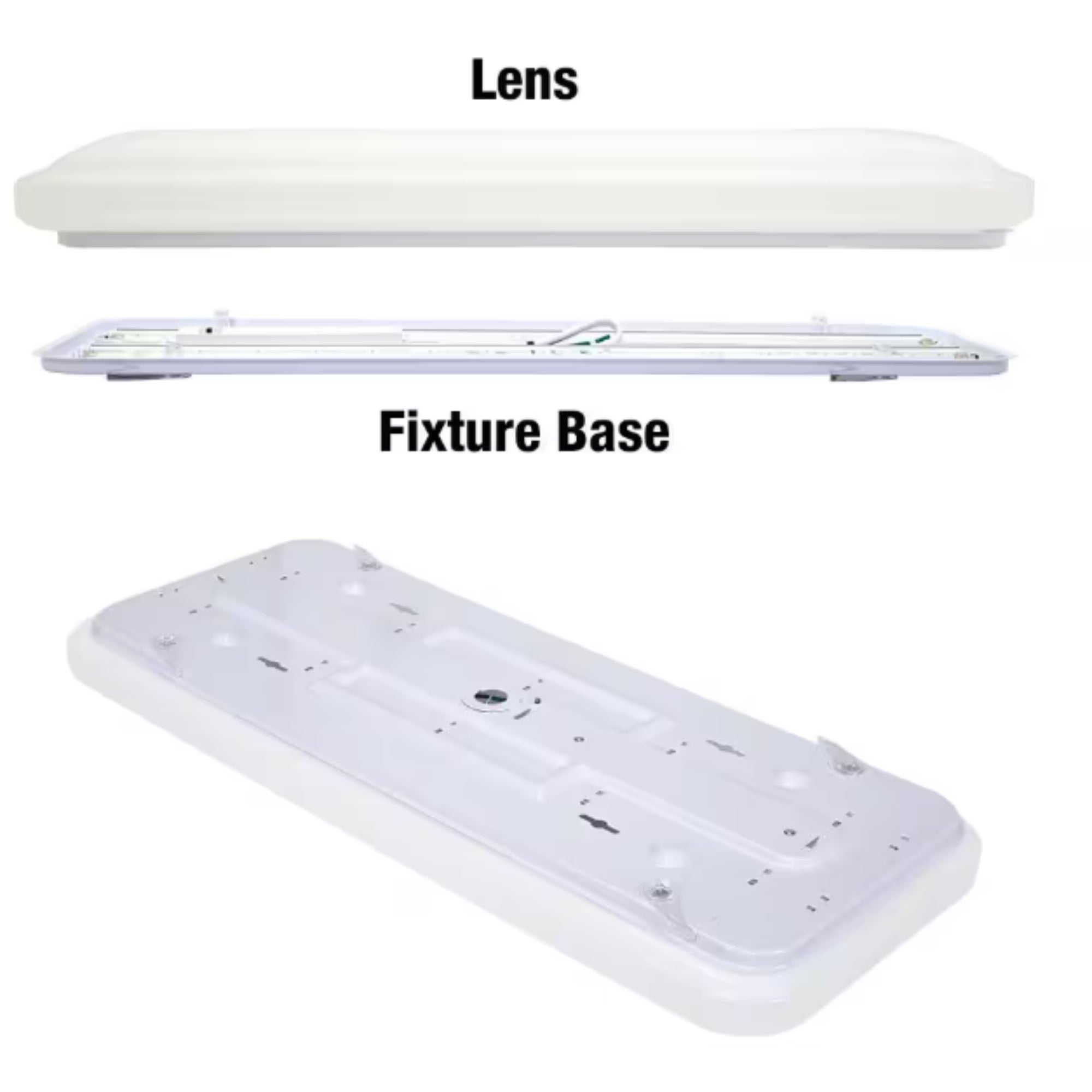 Commercial Electric 24 in. x 10 in. Low Profile LED Flush Mount Rectangular Light Fixture – 1600 Lumens