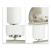 Progress Lighting P2159 Replay 3-Light 22" Wide Bathroom Vanity Light – Brushed Nickel