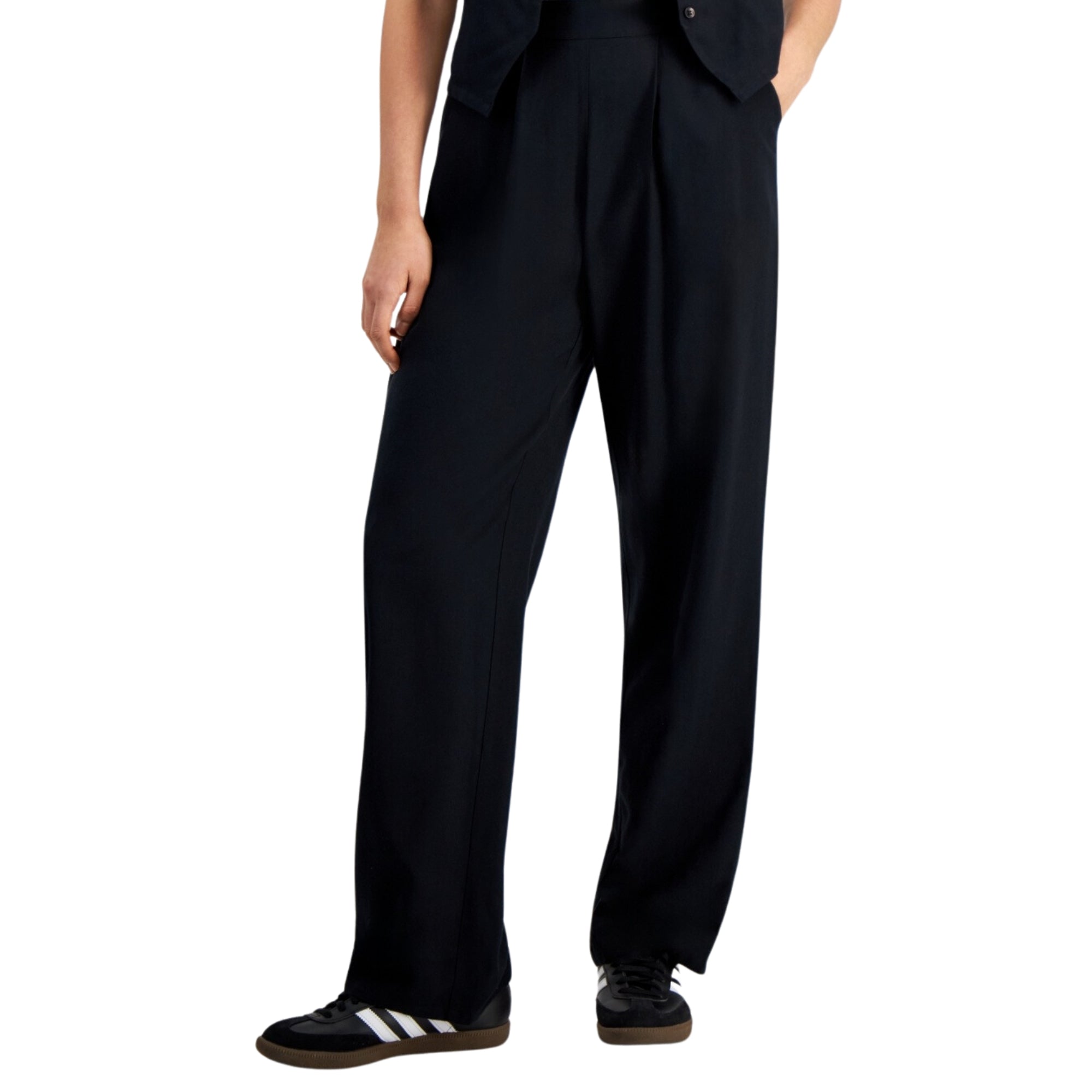 And Now This Women's Pull-On Pin-Striped Pants – Black, Size - M