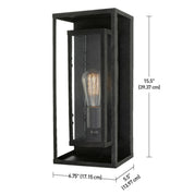 Globe Electric 44228 Montague Outdoor Wall Sconce – 15.5" Tall, Bronze