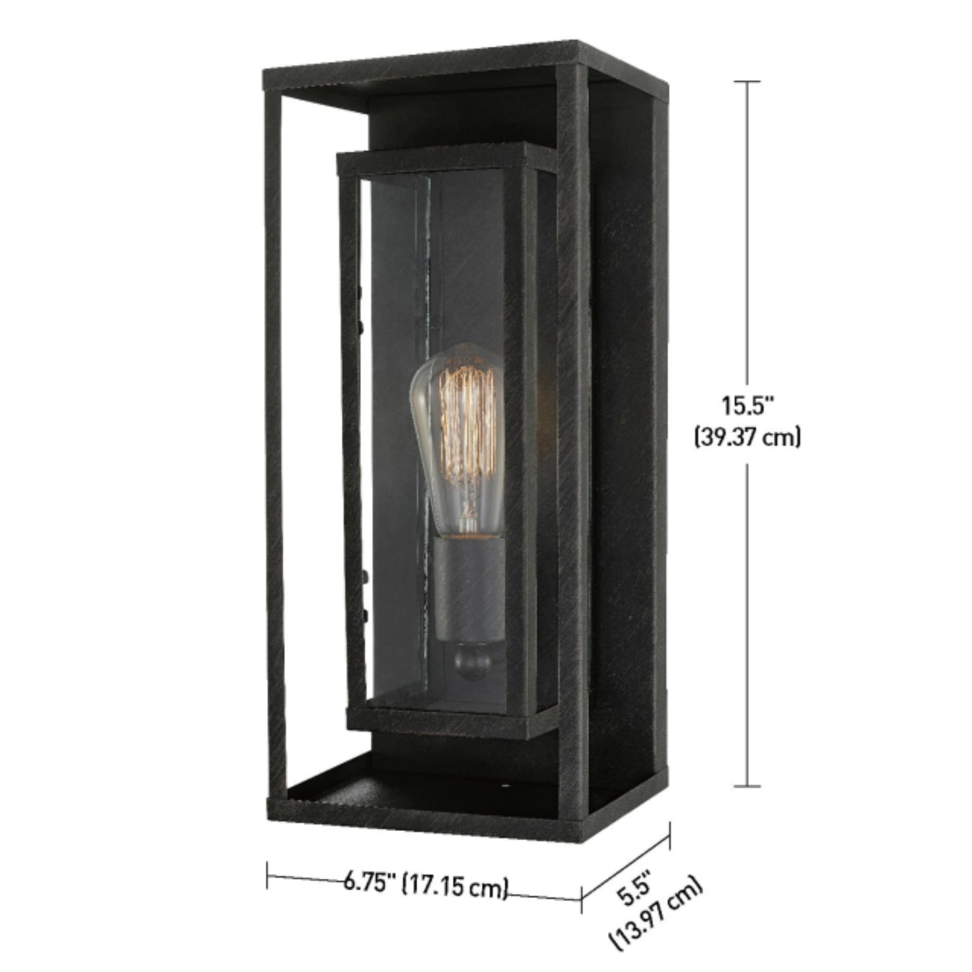Globe Electric 44228 Montague Outdoor Wall Sconce – 15.5" Tall, Bronze