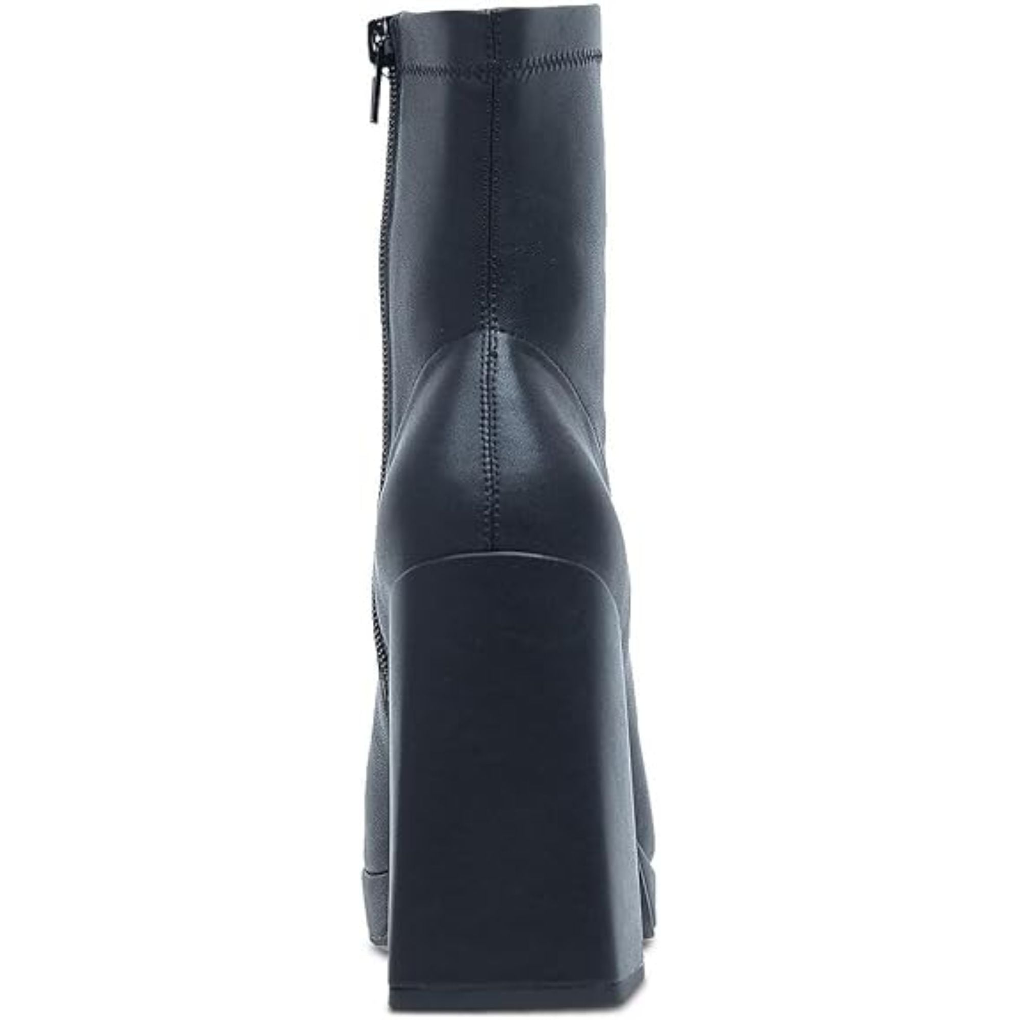 Beautee Women's Square Toe Block Heel Booties – Black, Size 8M