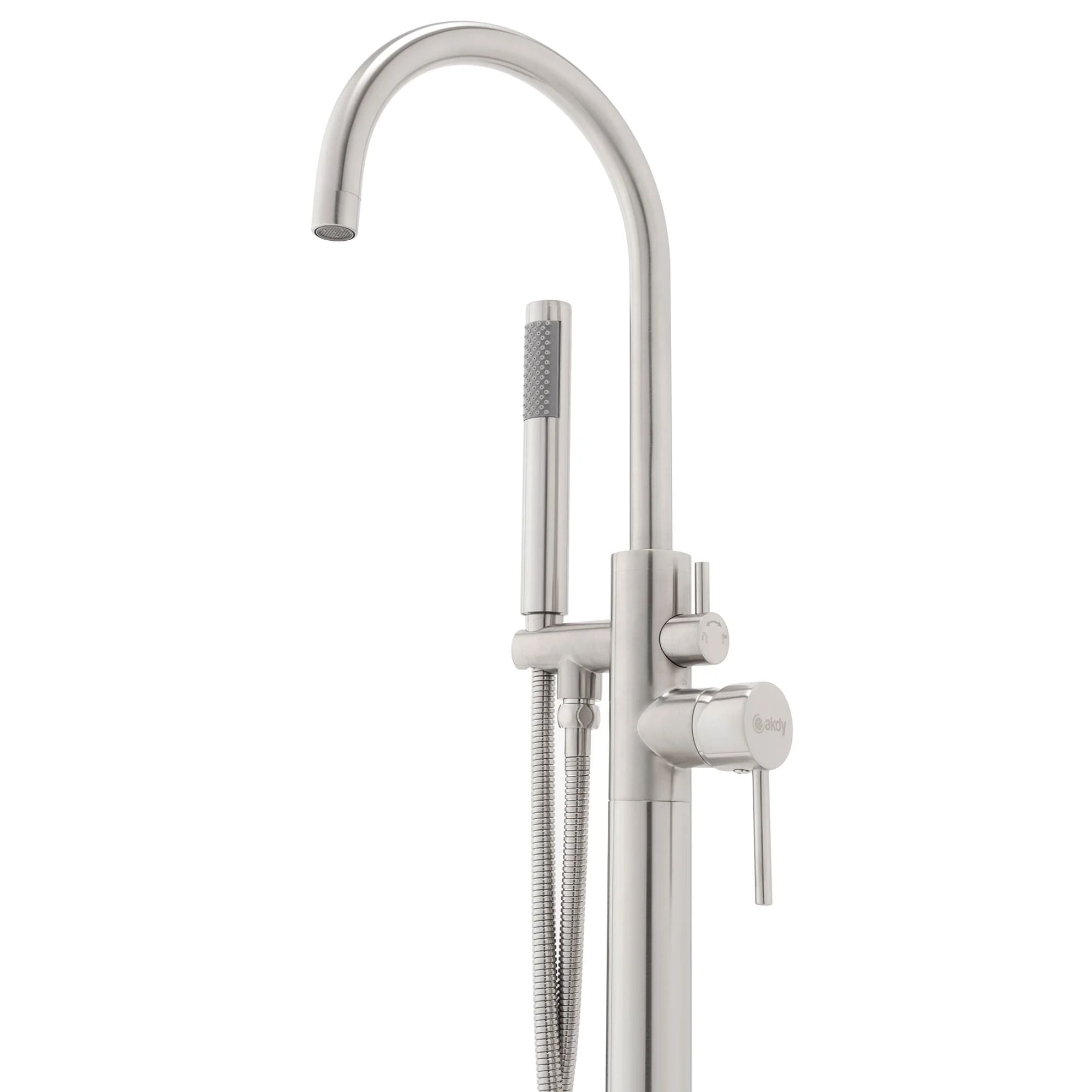 AKDY 1-Handle Freestanding Floor Mount Tub Faucet with Hand Shower