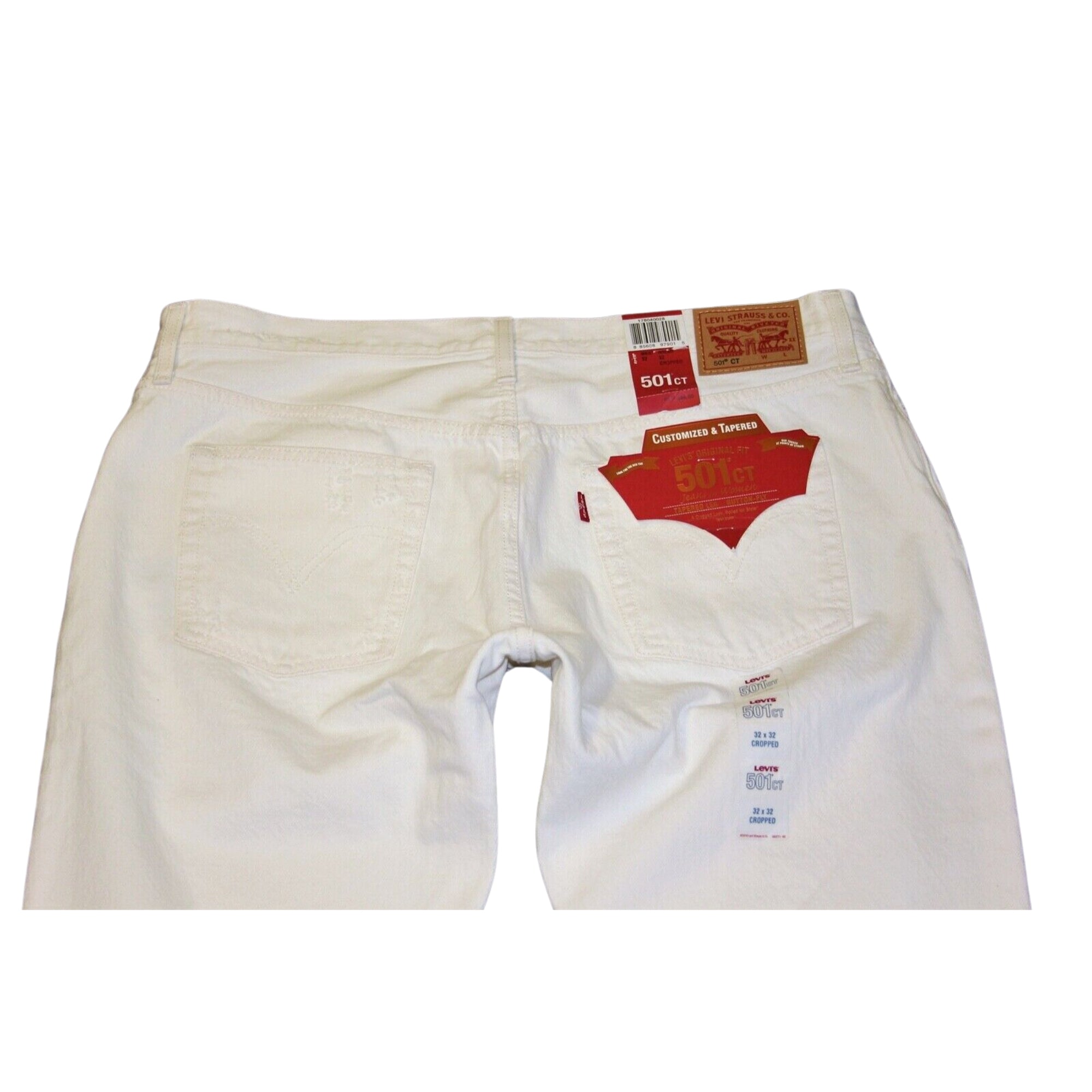 Levi's Strauss Cropped Rolled Women's Jeans – White, Size 32x32