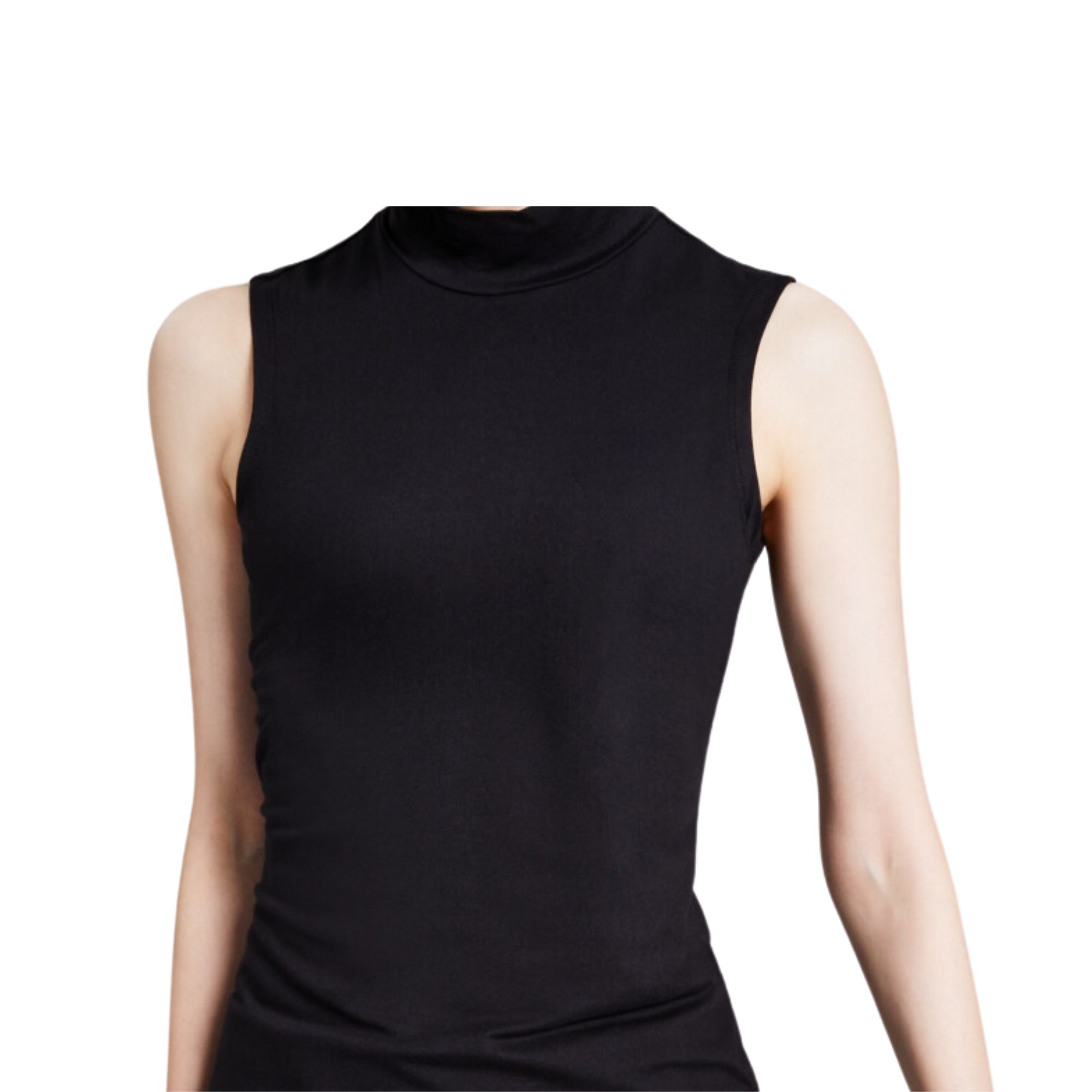 And Now This Women's Mock-Neck Sleeveless Top – Black, One Size