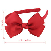 7Rainbows Girls Boutique Grosgrain Ribbon Headbands with Bows – 6 Pack (FS011-2 Multicolors)