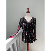 Style & Co. Women's Dainty Blouse with Ruffle Detail and Cami - Size Small