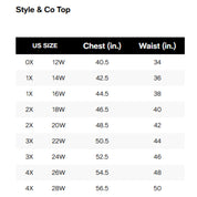 Style & Co Plus Size Woven Split-Neck Top - Sea Coral - 2X