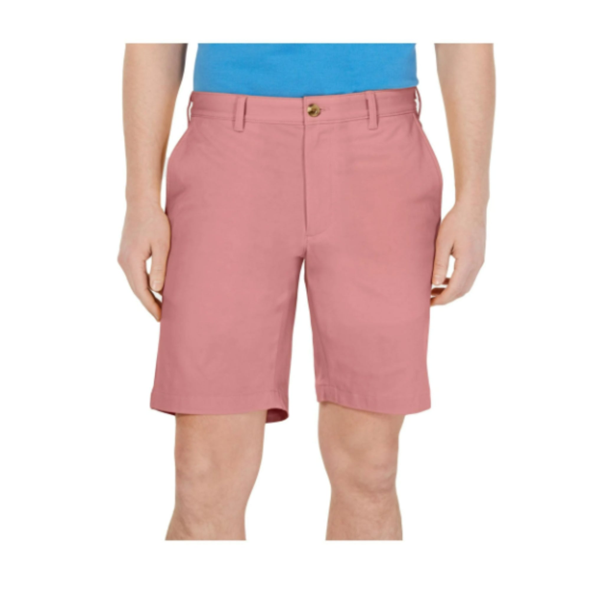 Club Room Men’s 9" Stretch Shorts Bundle – 2-Pack – Size 38 – Coral Pink & Red Casual Chino Shorts