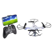 Sky Rider Pro Quadcopter Drone with Wi-Fi Camera, Remote & Phone Holder – White